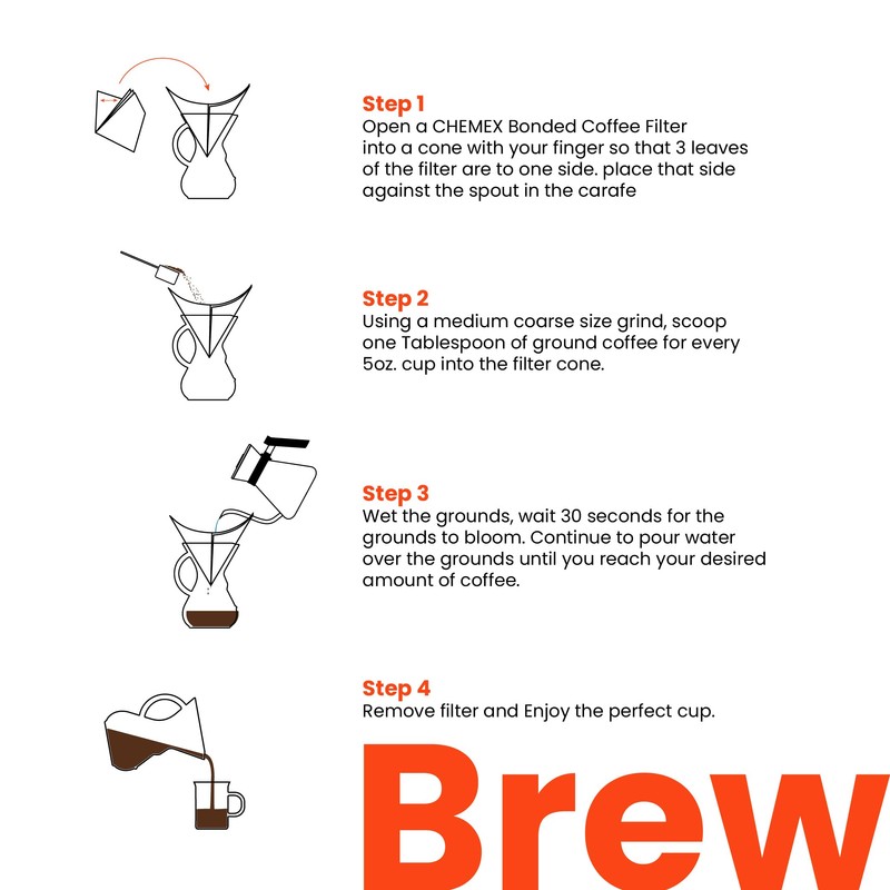 Chemex ChemAer Pour-Over Glass Handle Coffeemaker - 8-Cup - Exclusive