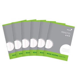 Silvine A4 Book Keeping Analysis, 32 Pages Printed 'Analysis' 7 Columns - Ref SJA4A-P [Pack of 6]
