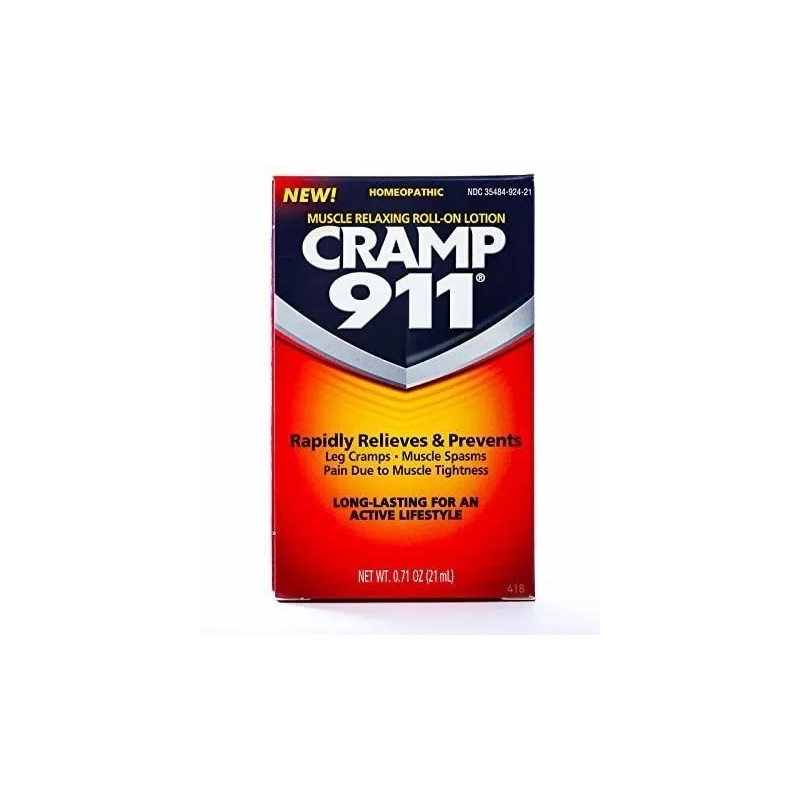Cramp 911 Muscle Relaxing Roll-On Lotion 0.71 oz (21 ml),
