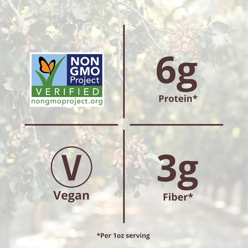 Nichols Farms California Pistachios Roasted Salted, Organic With Sea Salt,