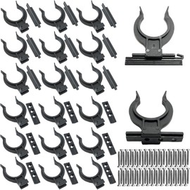 Plinth Feet Clips 20 Pieces Kitchen Plinth Clips, Kitchen Kick Board Plinth Clips with 60 M3 x 20 Screws 1 Screwdriver, Cabinet Plinth Clips Bracket Fits 32-35 mm Diameter