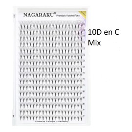 Nagaraku Extensión De Pestañas Prearmados Volumen 10d
