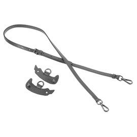 sourcing map Genuine Leather Bag Strap Replacement Adjustable Crossbody Bag Straps, 37.4-45.3 Inch Purse Strap for Shoulder Bag Handbag Purse, Graphite Grey, Black Buckle, 1 Set