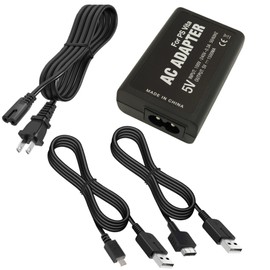 slpreake Charger for PS Vita,Replacement PSV Power Adapter with USB Charging Cable Compatible with PS Vita 1000/2000 Series Console