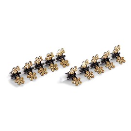 Rhinestone Hair Claws (Pack of 10, Beige)