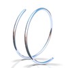 Tiny Silver Double Hoop Nose Ring - Spiral Nose Ring