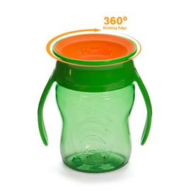 Wow Cup for Baby 360 Trainer Sippy Cup, Green, 7 oz / 207 ml