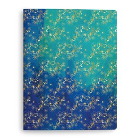 Southworth Undated Teacher Planner, 14-Month Layout, Flexible Cover, 8.5" x 11", Premium 28 lb. Paper, 200 Stickers, Gold Floral (91163)