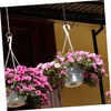 WHAMVOX 4-Pack Iron Flower Basket Hanger for Outdoor Wall Balcony