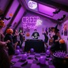 Creep It Real Halloween Neon Sign with Ghost & Spider