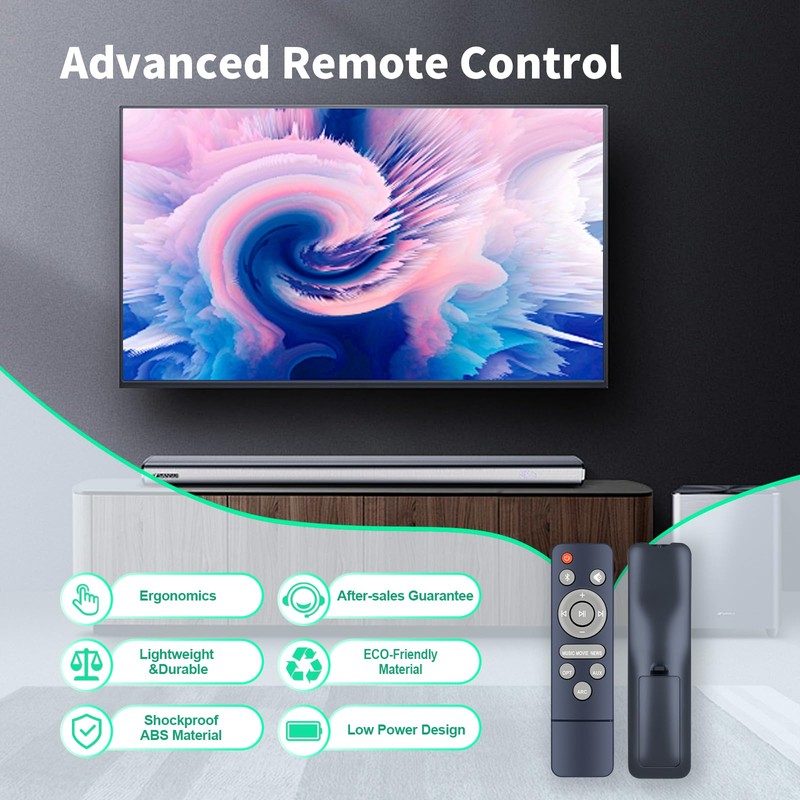 WDZP New Soundbar Remote Control Replacement for Assistrust KY-8000 KY-2023,
