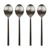 Argon Tableware Stainless Steel Dessert Spoons - 20cm - Black