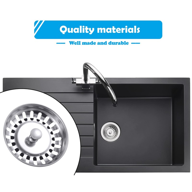 OWill Kitchen Sink Strainer Plug Stainless Steel Thicken for Kitchen