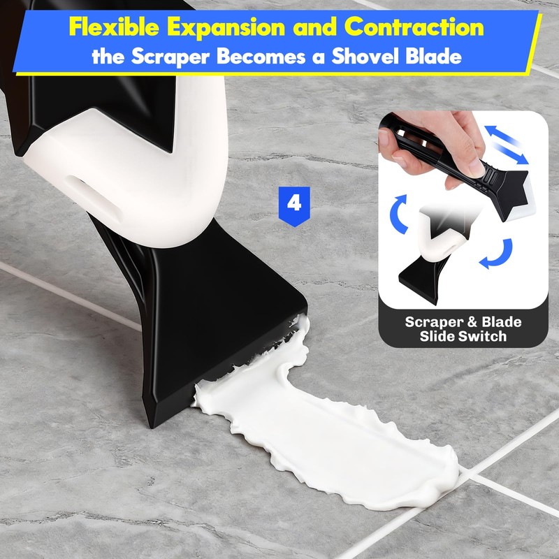 Silicone Caulking Tool Kit 3 in 1, Glass Glue Angle