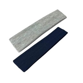 WESTEND CHOICE 5cm Wide Headbands 2 Pack Plain Stretchy Kylie Head Band Bandeau Unisex Headbands for Women & men Soft Hair Band Gym Exercise Yoga Headband (Mixed set 7)