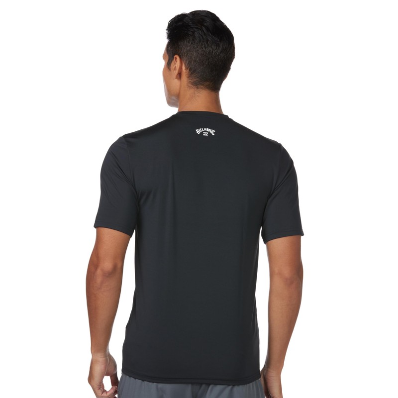 Billabong Men's Standard Classic Short Sleeve Loose Fit Rashguard, Black