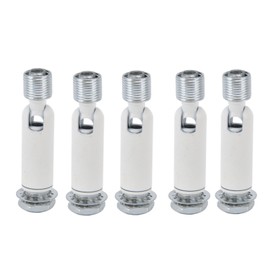 5Pcs M10 Sloped Ceiling Adapter for Ceiling Lamp Pendant Light Chandelier Track Suspension Accessories M10 External Gear Steering Joint White