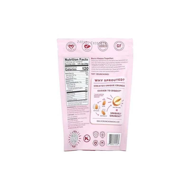 Daily Crunch, Daily Crunch Sprouted Cherry Berry, 5 Ounce