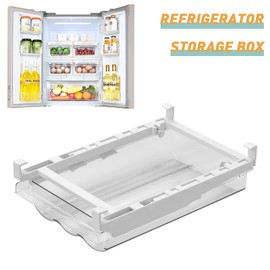 MDHAND Drawer Egg Holder, Fridge Egg Holder with Slide Rail and Handle, Frigerator Egg Organiser and Save Fridge Space, Bib for up to 18 Eggs (Egg Organiser)