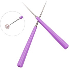2 Piece Purple Diamond Tipped Bead Reamer Tool for DIY Jewelry Making, Pearls Beading Hole Expander Enlarger Tool Sets Hand Tools