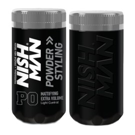 Nishman Polvo Texturizador para Cabello, Negro, Extra Volumen, Control Ligero, Acabado Mate, Estilo Profesional, 20g