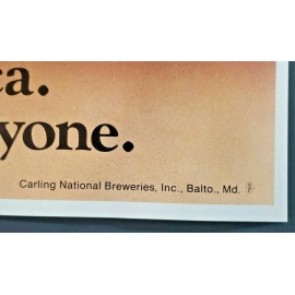 Tuborg Gold Vtg Tuborg Gold The Golden Beer of Danish Kings Beer Sign Paper 26.75"x11" WS9D