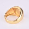 LIOYSIUT Black Onyx Ring for Men 18K Yellow Gold Over