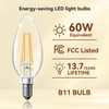 TJOY LED Candelabra Bulbs Dimmable, 60W Equivalent Chandelier Light Bulb,
