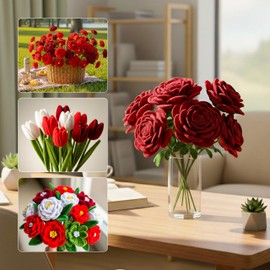 Caydo 500 Pieces Red Pipe Cleaners for Flowers, Craft Chenille Stems Bulk for Mother's Day Gift, DIY Art and Craft Projects and Home Decorations