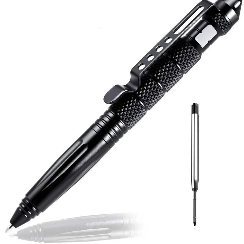 Lelukee Tungsten Steel Survival Tactical Writing Pen with Conical Pen