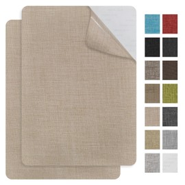 EMORBALS 2Pcs 8 * 11Inch Couch Patches Repair Fabric, Self-Adhesive Couch Repair Patch with Strong Glue, Repair Patch for Sofa, Tote Bags, Car Seats, Furniture,Etc（Beige