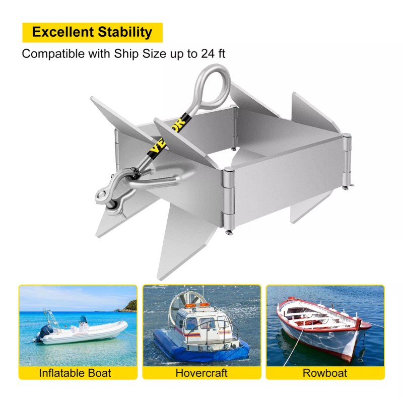 Vevor Ancla Plegable Y De Sujeción De 13 Libras Para