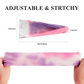 OFFTESTY Paquete de 6 diademas antideslizantes para mujer, bandas elásticas para el sudor, para yoga, entrenamiento, deportes, correr, para el cabello de mujer