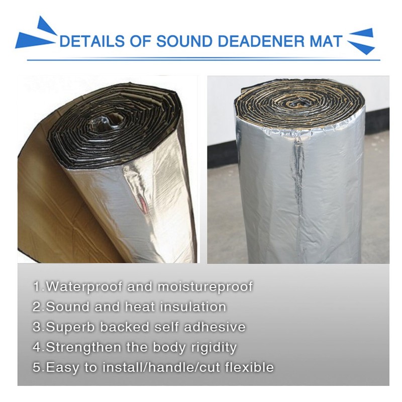 uxcell 197mil 5mm 6.46sqft Car Heat Sound Deadener Dampening Thicker
