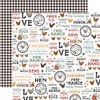 Echo Park Paper Chickens: Free Range Phrases 12x12 Patterned Paper,