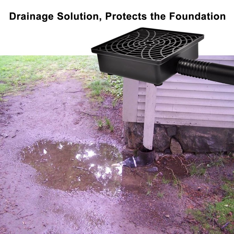 Prestantious Catch Basin Gutter Downspout Extensions, 12"×12" Low Profile Catch