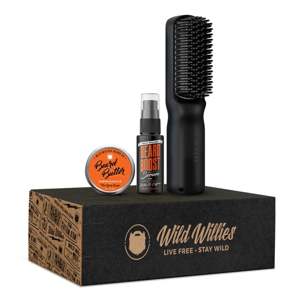 Wild Willies Beard Balm Leave-in Conditioner, Growth Serum & Straightener
