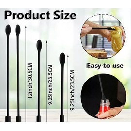 TIKA 3-Piece Silicone Spatula Set - Fruit Jam Scraper & Cosmetic Bottle Kitchen Tools