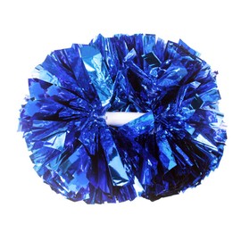 Hooshing 2 Pack Cheerleading Pom Poms with Baton Handle for Team Sports (Blue)