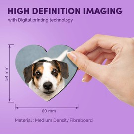 1 x Heart MDF Magnets - Jack Russell Terrier Puppy Dog Pet 16290