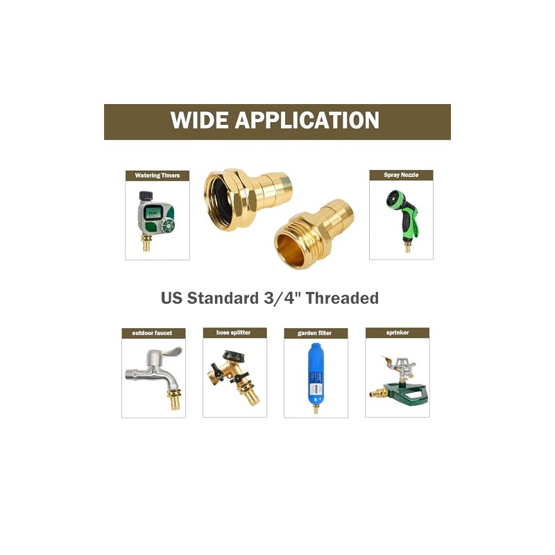 LIULO TOOL Garden Hose Repair Kit - 3 Set Aluminum