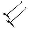 10" Slatwall Hook Panel Display Hooks, 1/4" Thickness Metal, Black