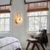 Fanyank Round Alabaster Wall Sconce, Natural Marble Lampshade Wall Sconce,