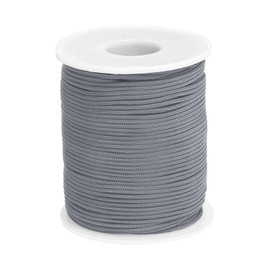 PATIKIL - Cuerda de nailon de 1,5 mm x 54 yardas, cuerda de nailon trenzado para hacer joyas, collares, campanillas de viento ciego, gris