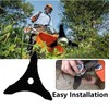 3-Tooth Strimmer Blades with 25.4MM Bore, Grass Trimmer Blades Weed