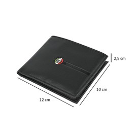 Sergio Tacchini Mens Genuine Leather Slim Wallet with Card Slots