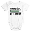 MoonWorks® Short Sleeve Baby Bodysuit with Printed "Windel Lade" Bitte