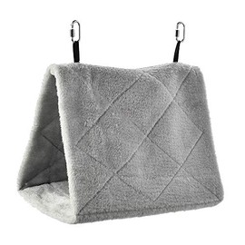 Parrot Essentials Large Bird House Snuggle Hut Hideaway for Parrots, Budgies and Other Birds - Fun Coloured Soft, Cozy Hanging Tent Sack for Resting and Hiding - Toy Hammock Tent Makes Them Feel Safe