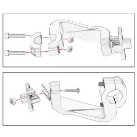 BYERZ Tailored Wind Shield Shock Proof Deflector Hand Guard Moped Scooter MTB Road Trips (red)