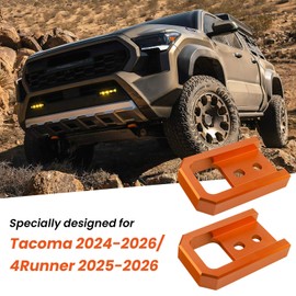 TECHPICCO Front Tow Hooks Covers for Tacoma 2024-2026/4Runner 2025-2026, Car Tow Hooks Compatible with Toyota Tacoma 2024-2026 4Runner 2025-2026 (Orange)